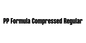 PP Formula Compressed Regular Font