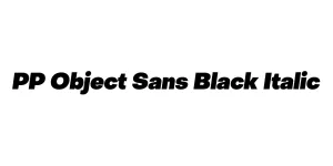 PP Object Sans Black Italic Font