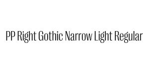 PP Right Gothic Narrow Light Regular Font