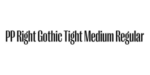 PP Right Gothic Tight Medium Regular Font