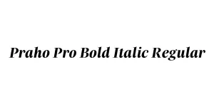Praho Pro Bold Italic Regular Font