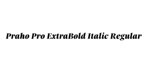 Praho Pro ExtraBold Italic Regular Font