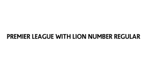 Premier League with Lion Number Regular Font