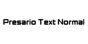 Presario Text Normal Font