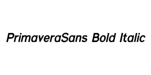 PrimaveraSans Bold Italic Font