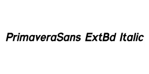 PrimaveraSans ExtBd Italic Font