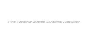 Pro Racing Slant Outline Regular Font