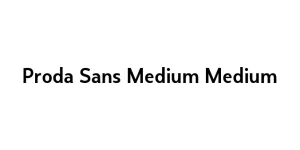 Proda Sans Medium Medium Font