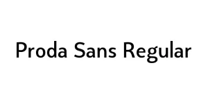 Proda Sans Regular Font