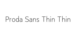 Proda Sans Thin Thin Font