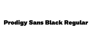 Prodigy Sans Black Regular Font