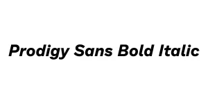 Prodigy Sans Bold Italic Font