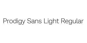Prodigy Sans Light Regular Font