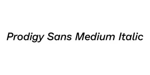 Prodigy Sans Medium Italic Font