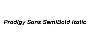 Prodigy Sans SemiBold Italic Font