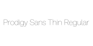 Prodigy Sans Thin Regular Font