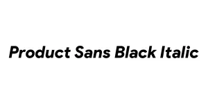 Product Sans Black Italic Font