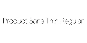 Product Sans Thin Regular Font