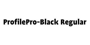 ProfilePro-Black Regular Font