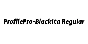 ProfilePro-BlackIta Regular Font