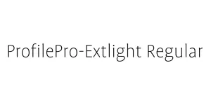 ProfilePro-Extlight Regular Font