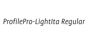 ProfilePro-LightIta Regular Font