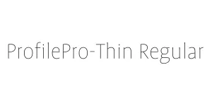 ProfilePro-Thin Regular Font