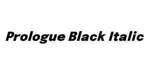 Prologue Black Italic Font