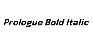 Prologue Bold Italic Font