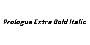 Prologue Extra Bold Italic Font