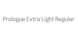 Prologue Extra Light Regular Font