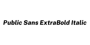 Public Sans ExtraBold Italic Font