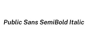 Public Sans SemiBold Italic Font