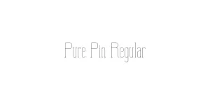 Pure Pin Regular Font