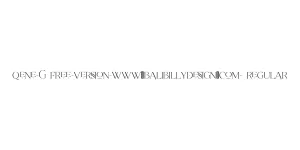 Qene-G FREE-Version-www.balibillydesign.com- Regular Font