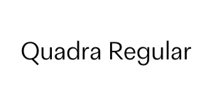 Quadra Regular Font
