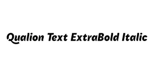 Qualion Text ExtraBold Italic Font