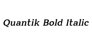 Quantik Bold Italic Font