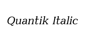 Quantik Italic Font