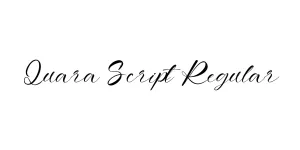 Quara Script Regular Font