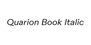 Quarion Book Italic Font