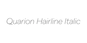 Quarion Hairline Italic Font