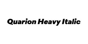 Quarion Heavy Italic Font