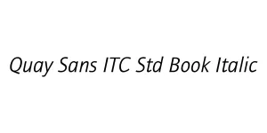 Quay Sans ITC Std Book Italic Font