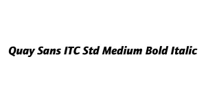 Quay Sans ITC Std Medium Bold Italic Font