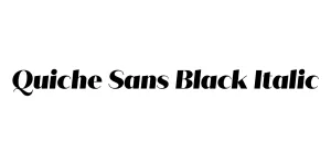 Quiche Sans Black Italic Font