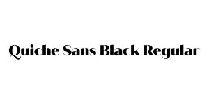 Quiche Sans Black Regular Font