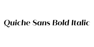 Quiche Sans Bold Italic Font
