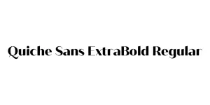 Quiche Sans ExtraBold Regular Font