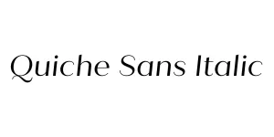 Quiche Sans Italic Font